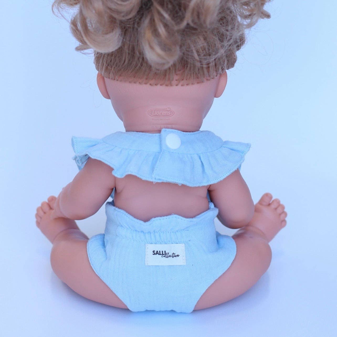 SALLI COLLECTIVE - Cherry Frilled Bib & Diaper Doll Set 🍒