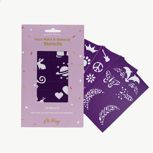 Oh Flossy - Oh Flossy Reusable Adhesive Face Paint & Makeup Stencils - Purple
