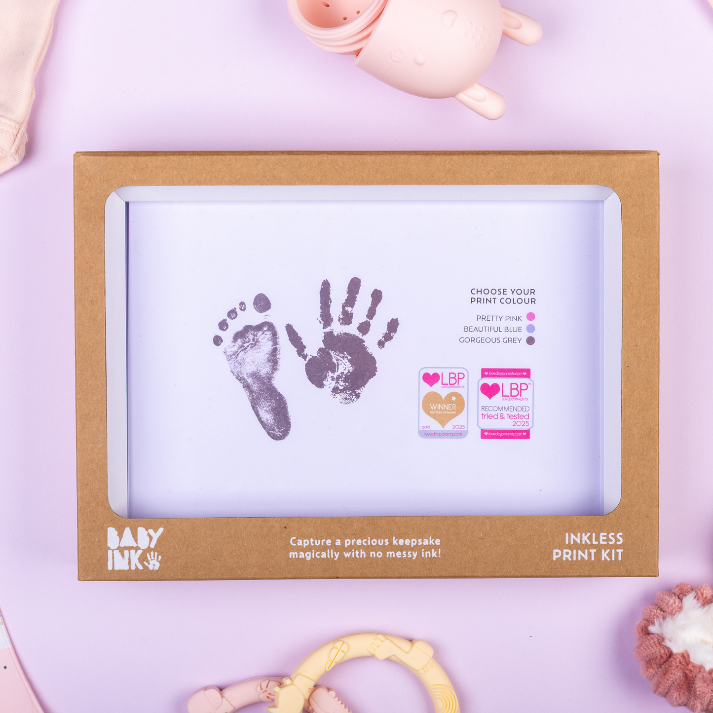 BABYink Ink-less Frame Kit - Pretty Pink