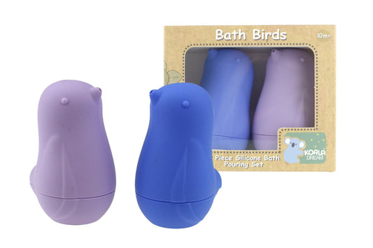 Bath Birds 2PC Silicone Pouring Set Purple