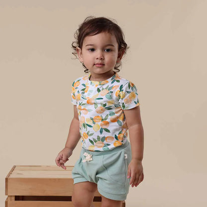 Snuggle Hunny - Citrus Squeeze Short Sleeve Organic Bodysuit