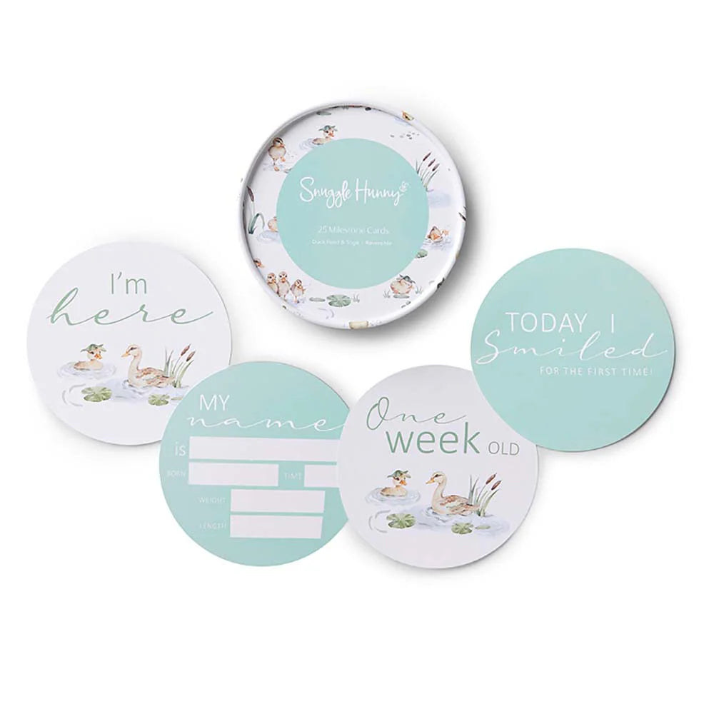 Snuggle Hunny - Duck Pond & Sage Reversible Milestone Cards