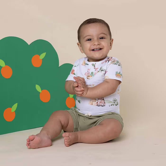 Snuggle Hunny - Farm Short Sleeve Organic Bodysuit