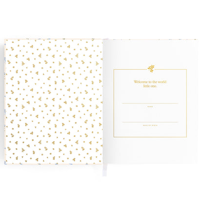 Fox & Fallow Baby Book Bellflower interior pages