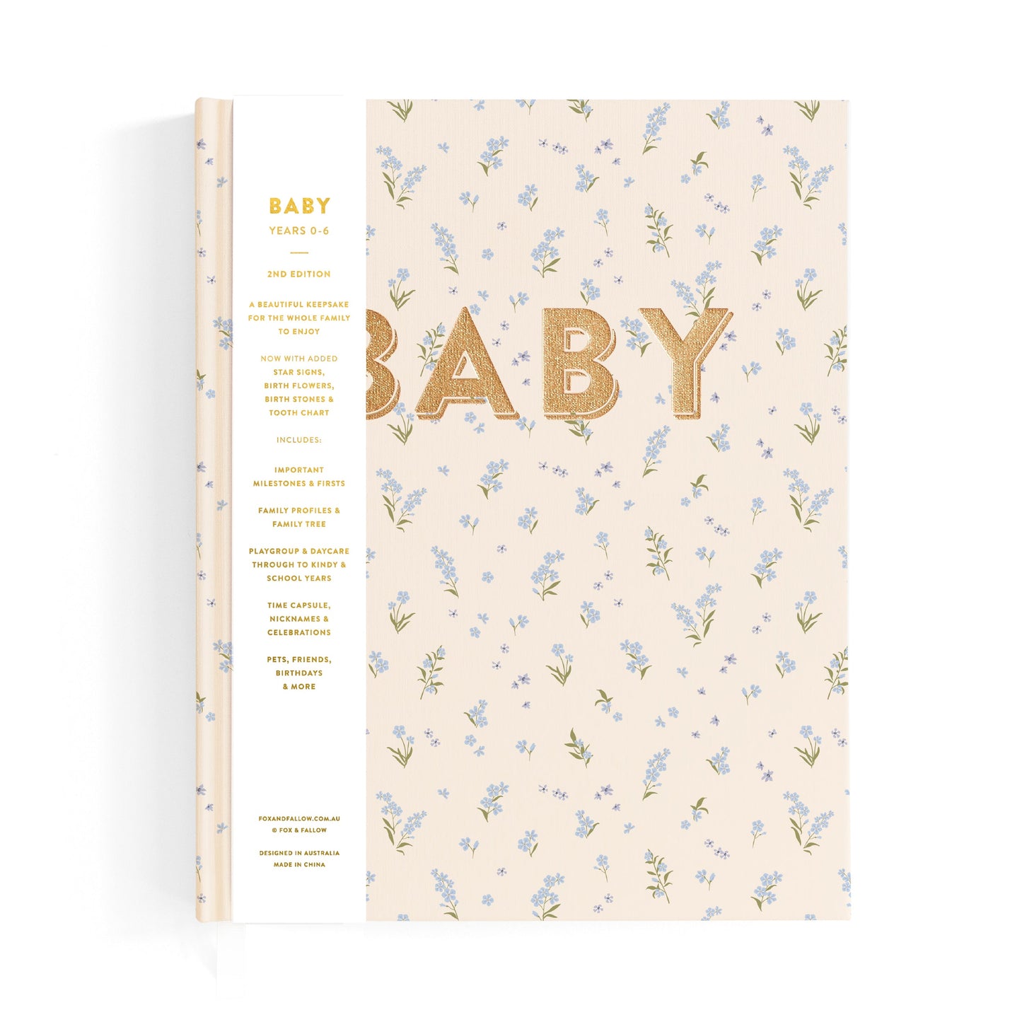 Fox & Fallow Baby Book Bellflower with belly band