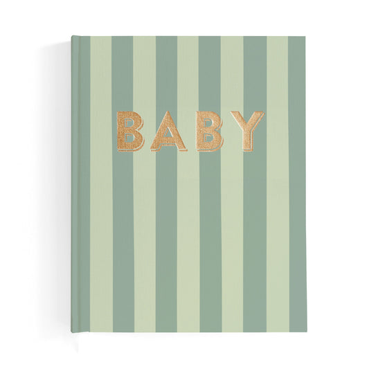 Fox & Fallow - Baby Book Sage Stripe - 3rd Edition