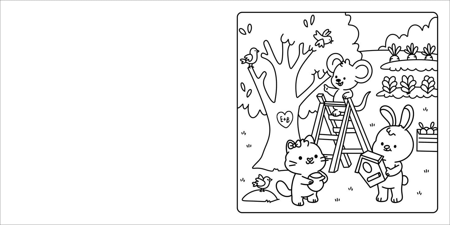 Lake Press - Happy Days - Deluxe Cosy Colouring Folder - Cool Cuties