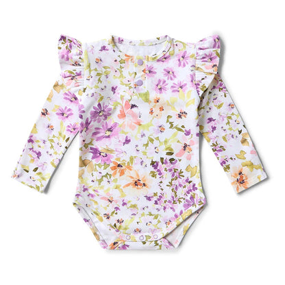 Snuggle Hunny - Isla Long Sleeve Organic Bodysuit With Frill