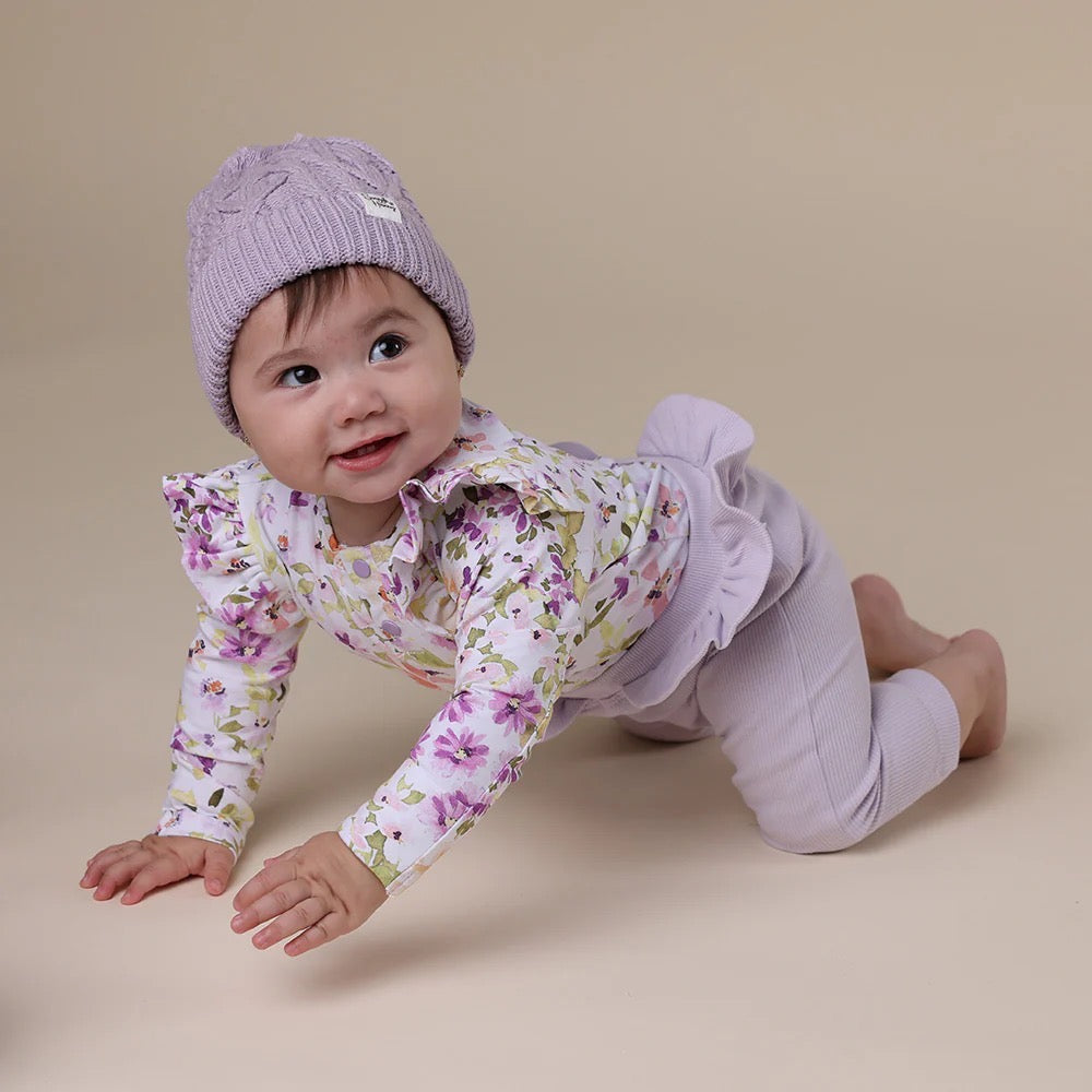 Snuggle Hunny - Isla Long Sleeve Organic Bodysuit With Frill