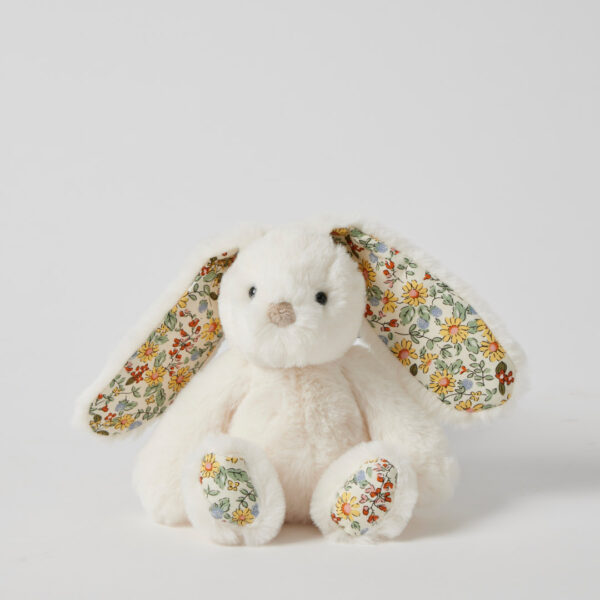 Jiggle & Giggle - Floral White Bunny Rattle
