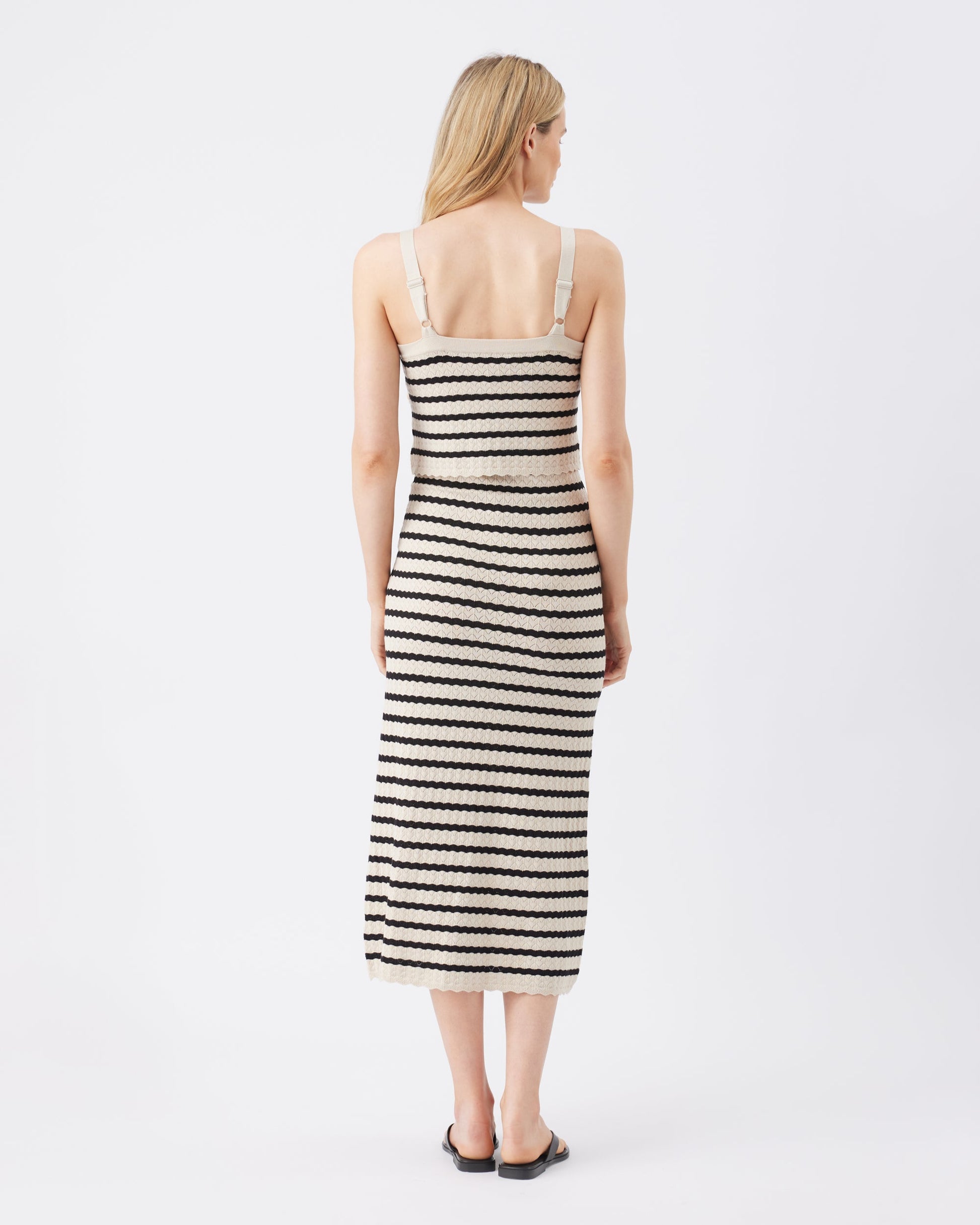Ripe Maternity Pointelle Knit Nursing Dress in Natural and Black