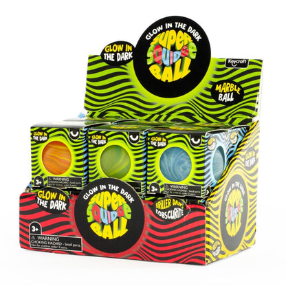 Keycraft Glow in the Dark Super Squidge Ball - assorted colours