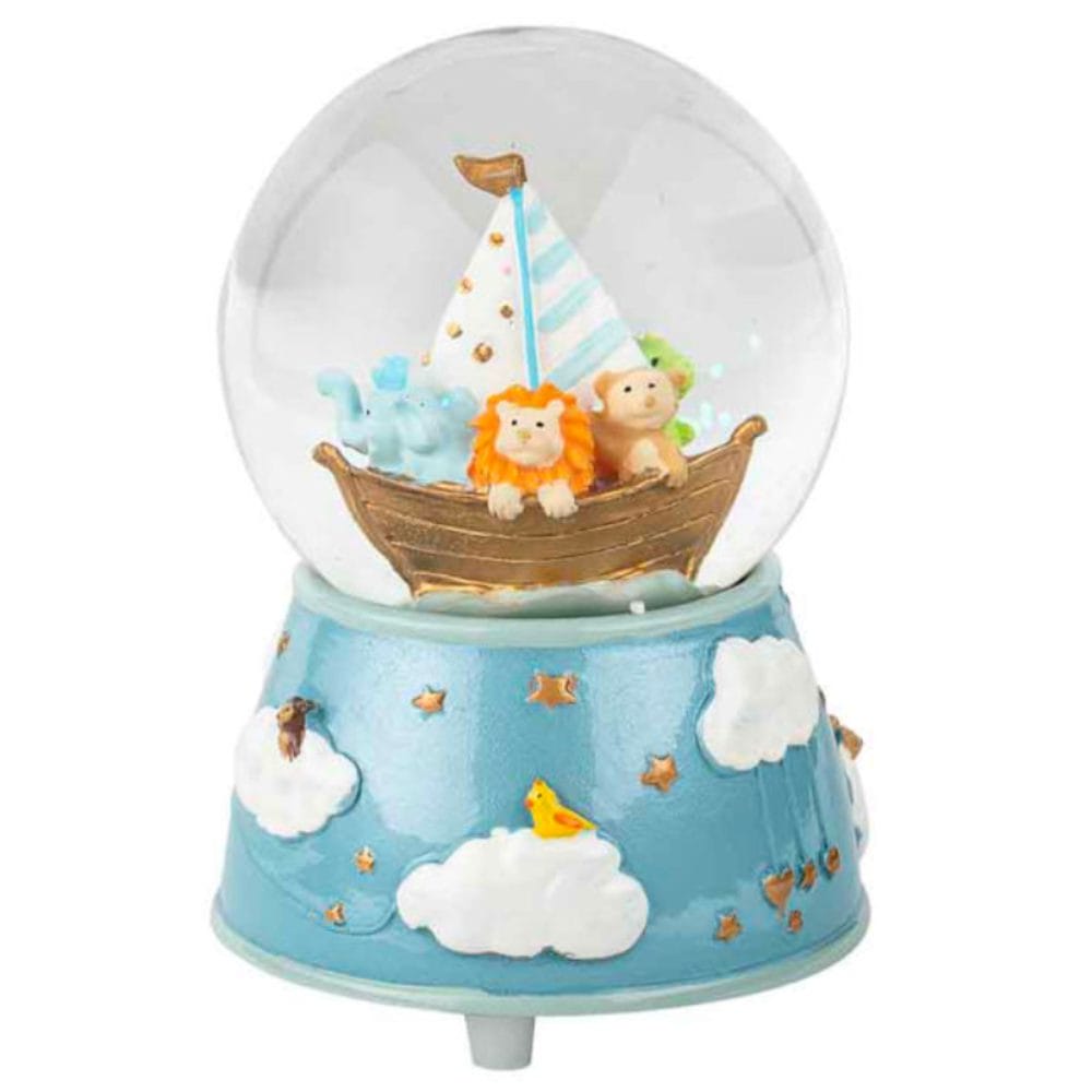 Waterball Noah's Ark Blue Musical Snow Globe