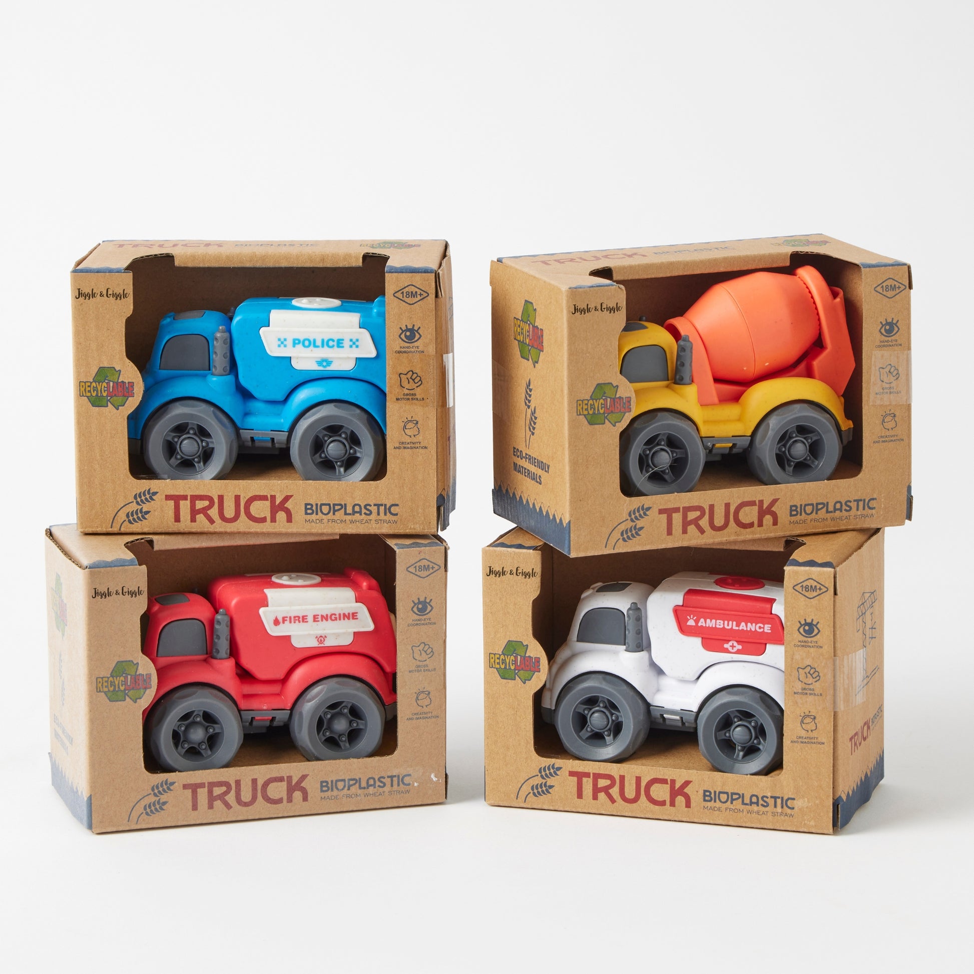 Bioplastic Utility Truck Small 4 Assorted