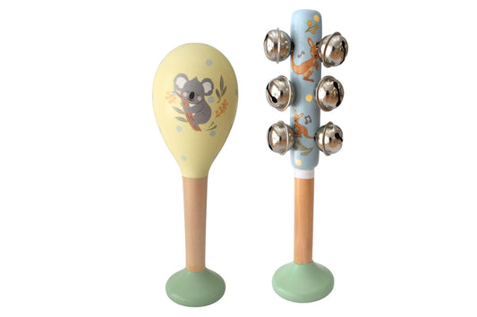 Koala Dream - Bush Buddies Koala Maraca & Kangaroo Bellstick Set