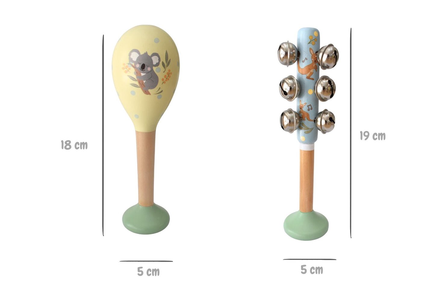 Koala Dream - Bush Buddies Koala Maraca & Kangaroo Bellstick Set