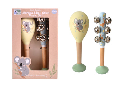 Koala Dream - Bush Buddies Koala Maraca & Kangaroo Bellstick Set