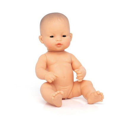 Miniland anatomically correct Asian girl baby doll 32cm