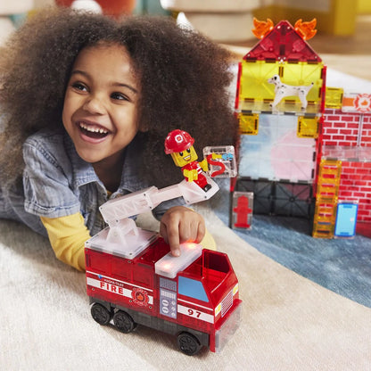 MAGNA-TILES - FIRE STATION - 50 PIECE