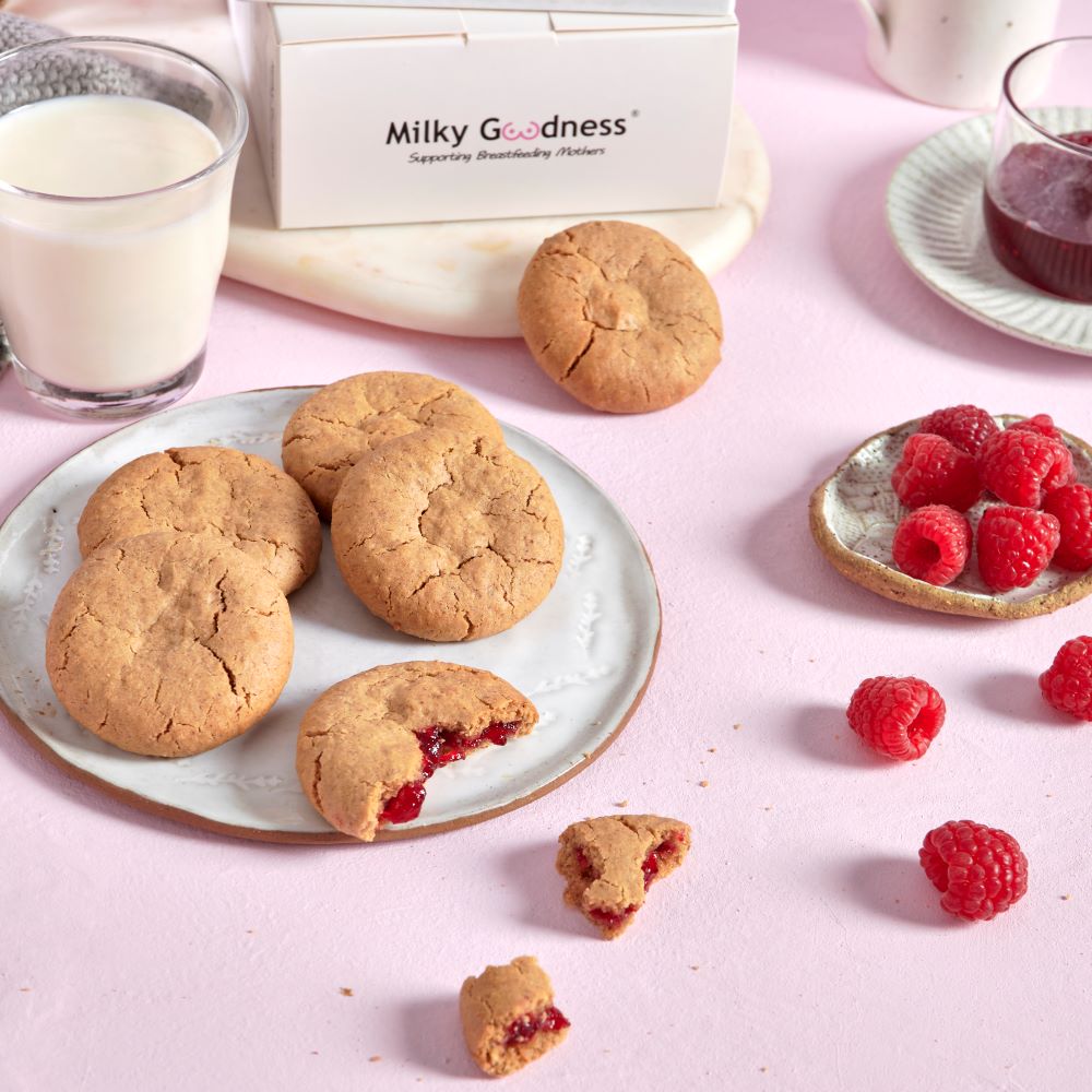 Milky Goodness Raspberry Lactation Cookies