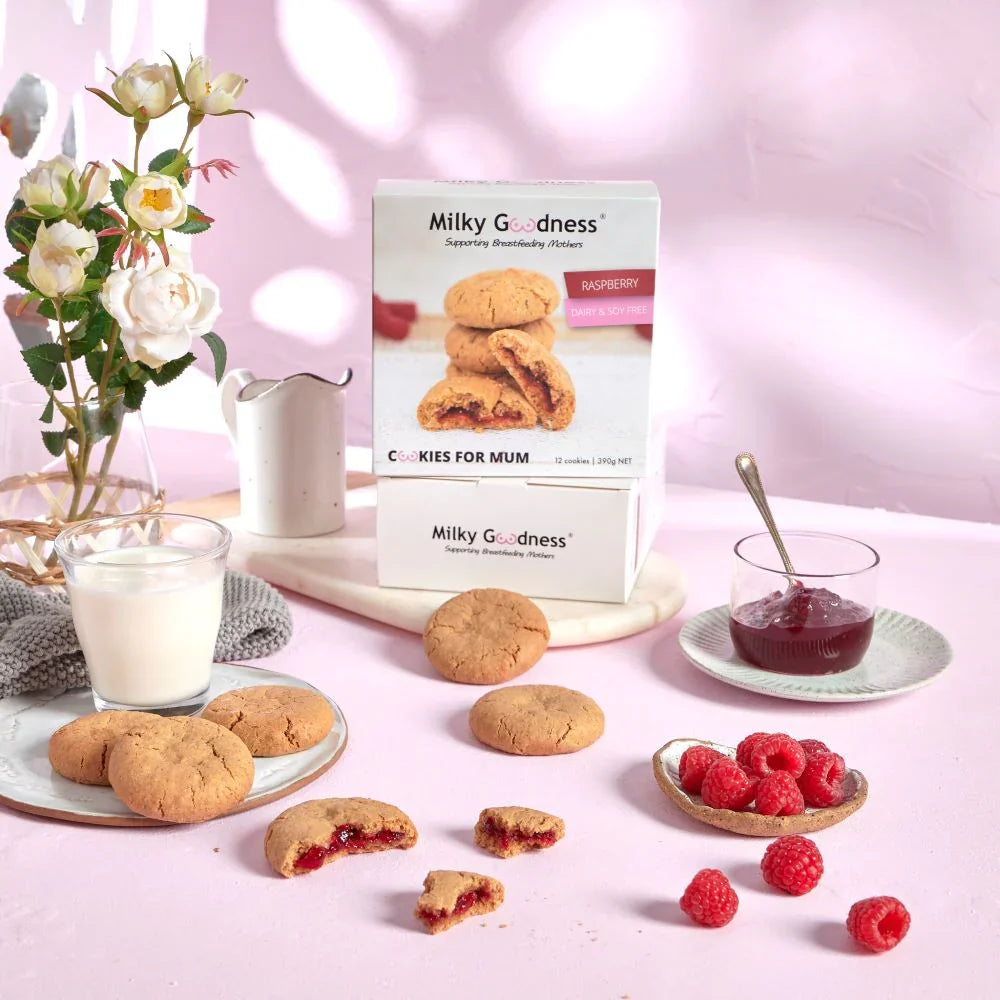 Milky Goodness Raspberry Lactation Cookies