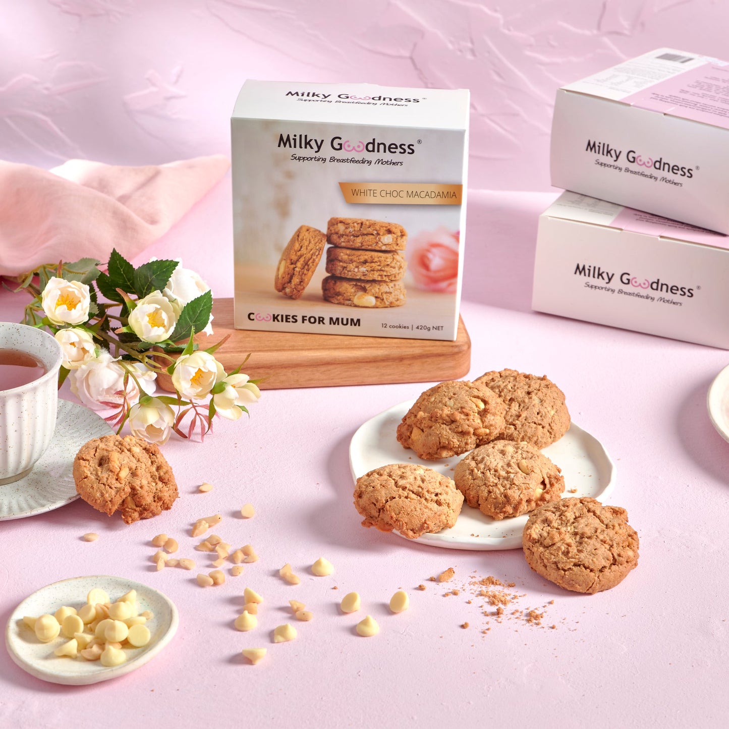 Milky Goodness White Choc & Macadamia Lactation Cookies