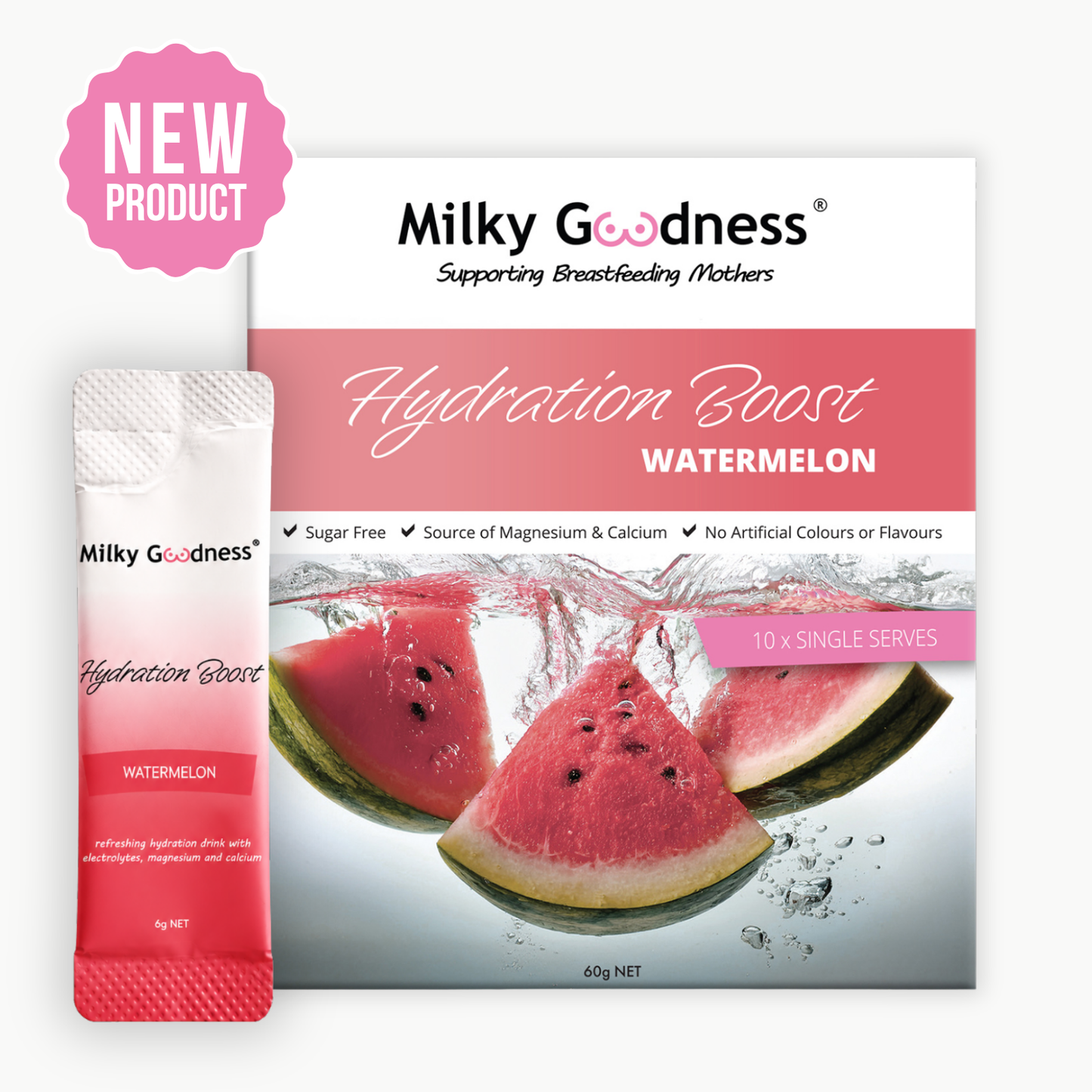 Milky Goodness Hydration Boost | 10 Single Serves | Watermelon
