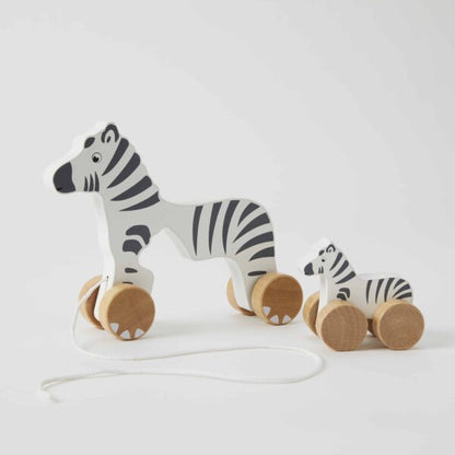 Pull Along Zebra & Baby - Zookabee