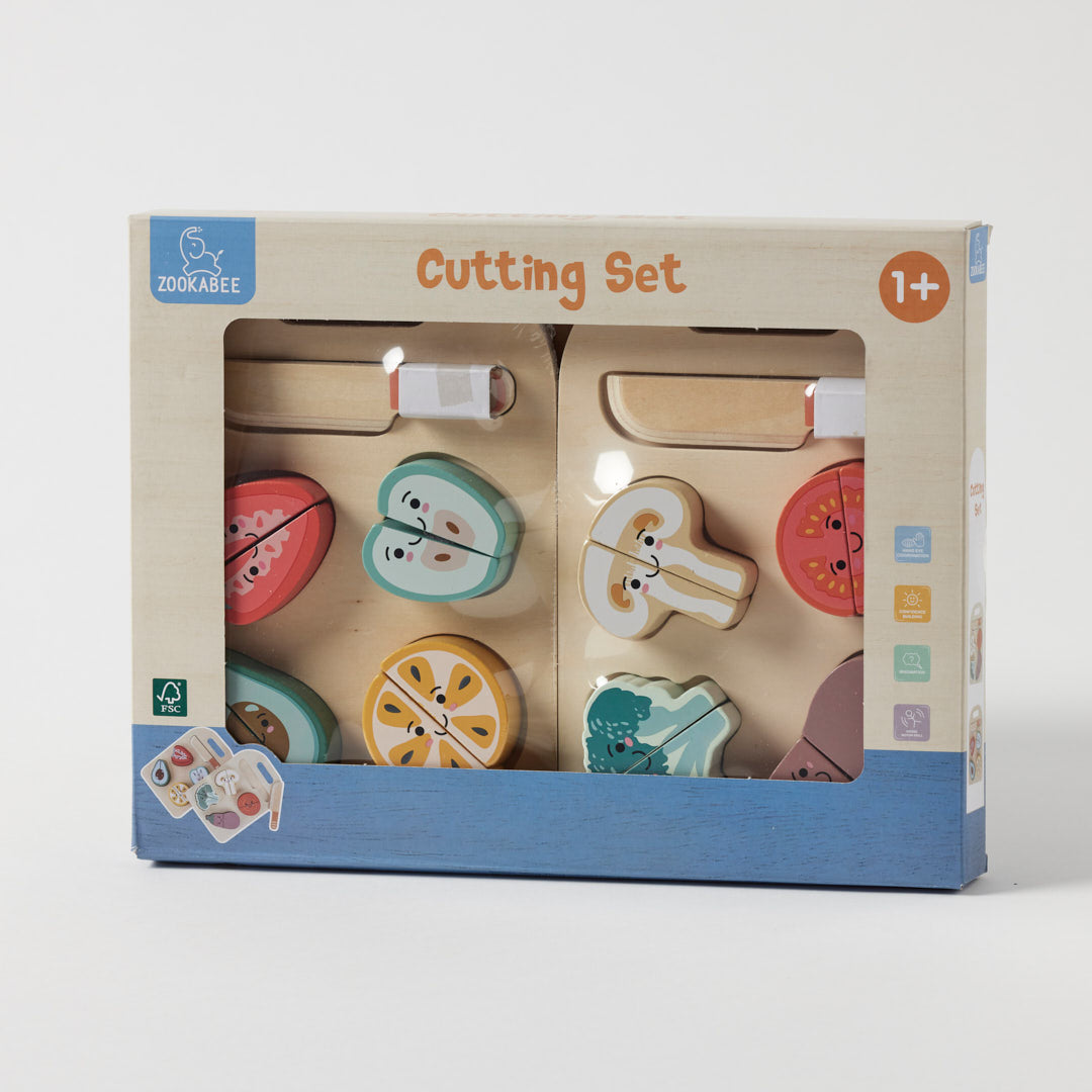 Zookabee Wooden Fruit & Vegetable Cutting Set packaging