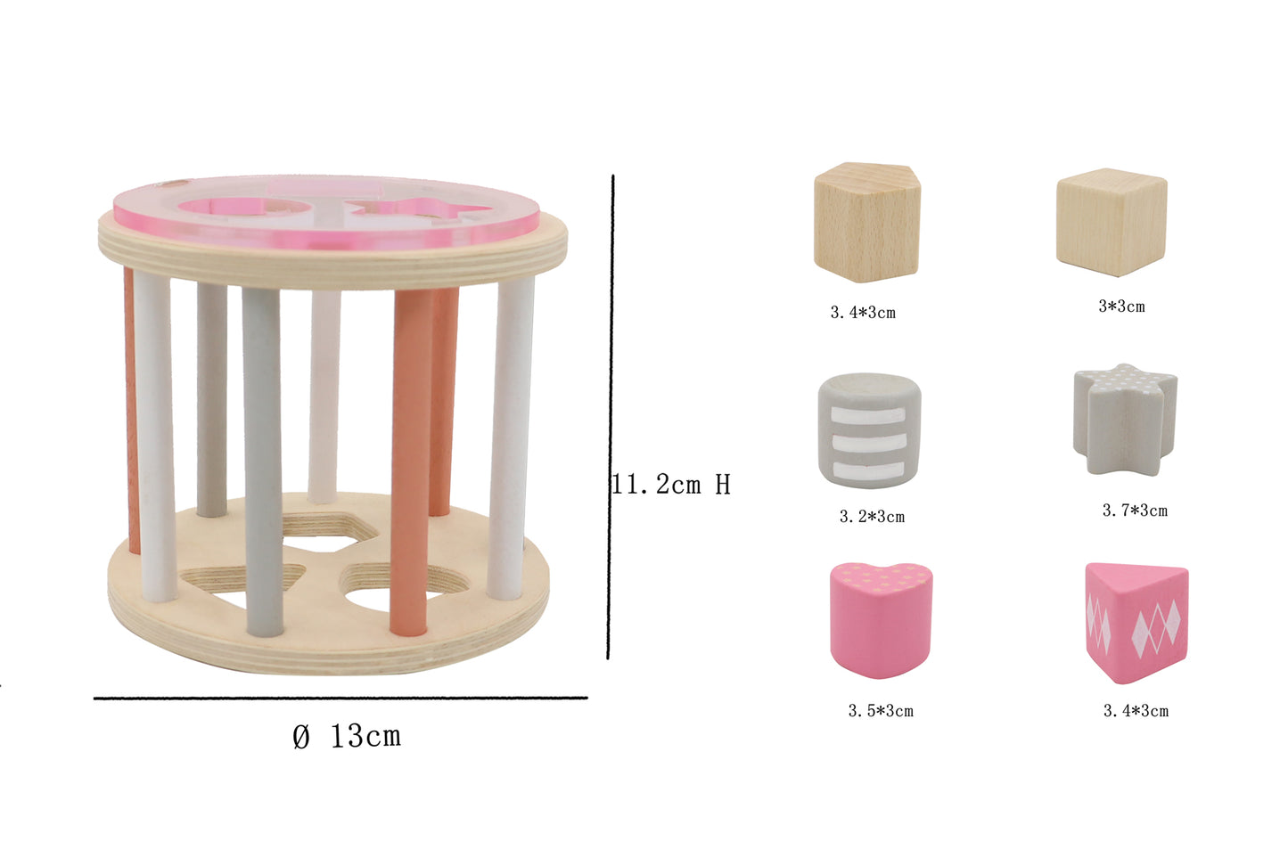 Calm and Breezy Rolling Shape Sorter Pink alt view 2