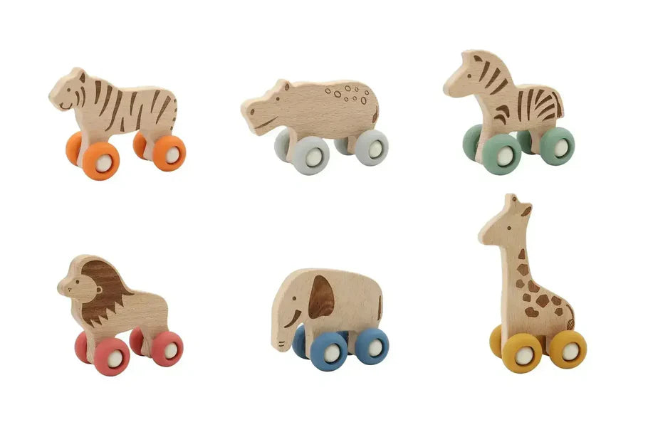 Kaper Kidz - Wildlife Wooden Animal  With Silicone Wheels