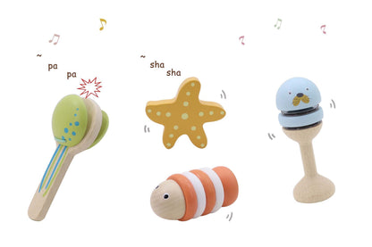 Kaper Kidz - Wooden Ocean Music Set - 4 Pcs
