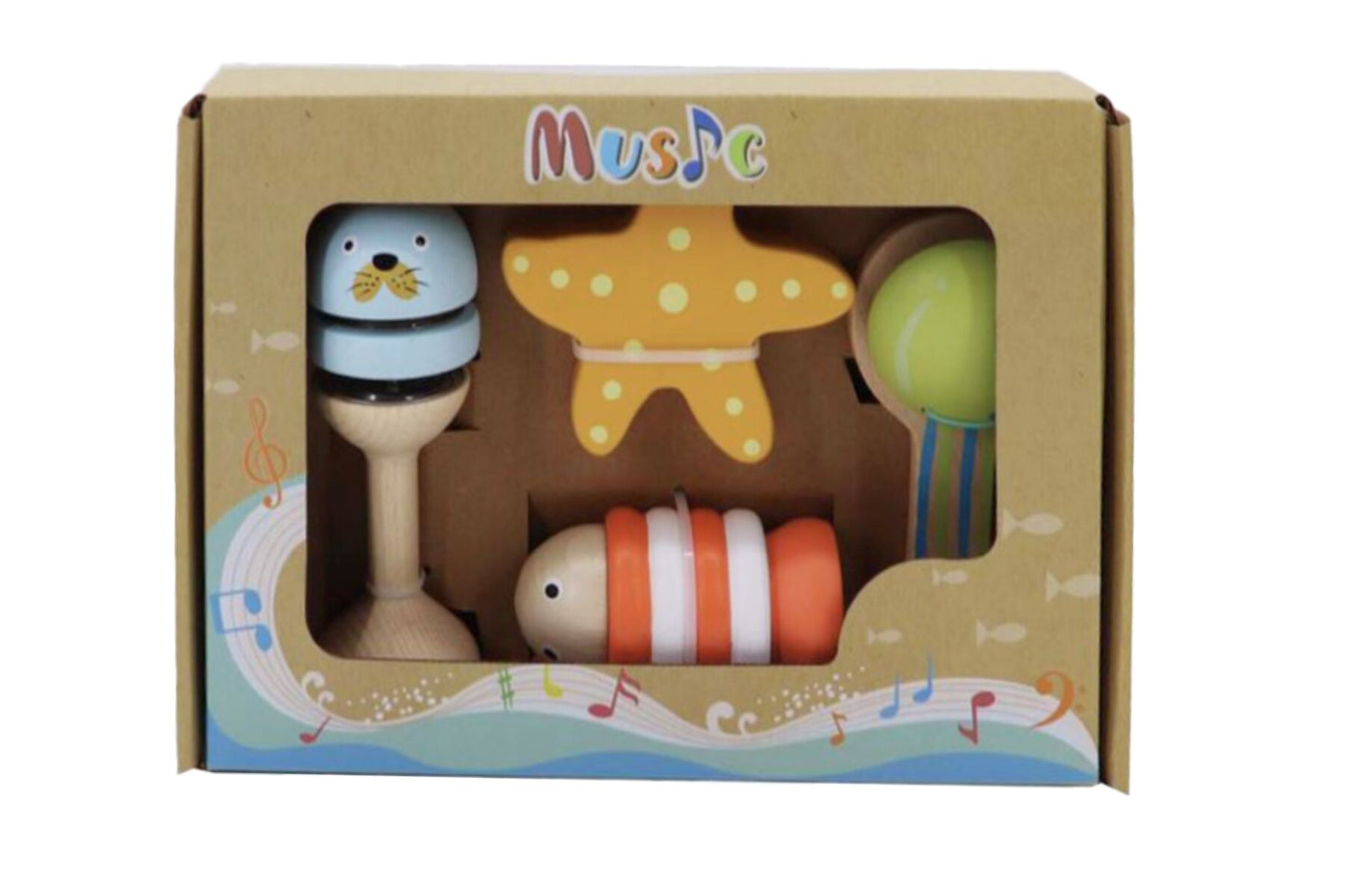 Kaper Kidz - Wooden Ocean Music Set - 4 Pcs