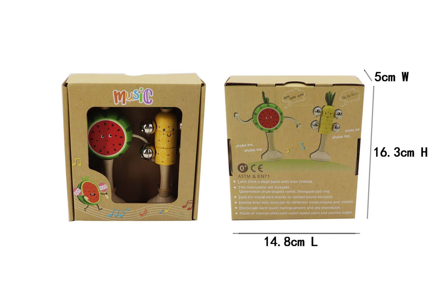 Wooden Fruit Musical Set alt view 6