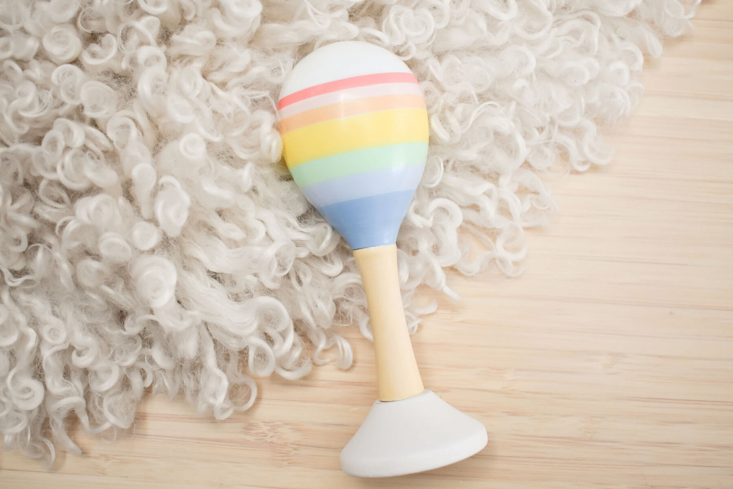 Rainbow Wooden Maraca alt view 3