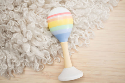 Rainbow Wooden Maraca alt view 3