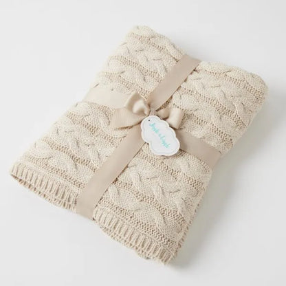 Aurora Cable Knit Blanket