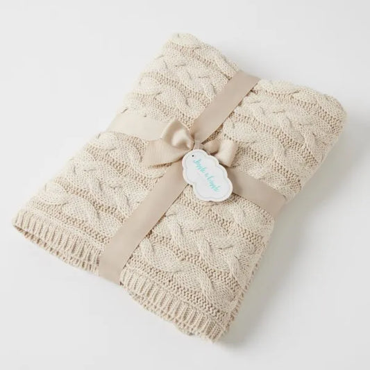 Aurora Cable Knit Blanket