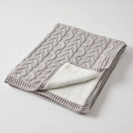 Aurora Cable Knit Blanket