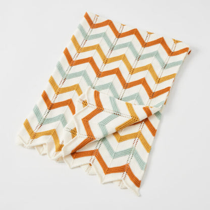 Jiggle & Giggle - Brick Zig-Zag Knit Blanket