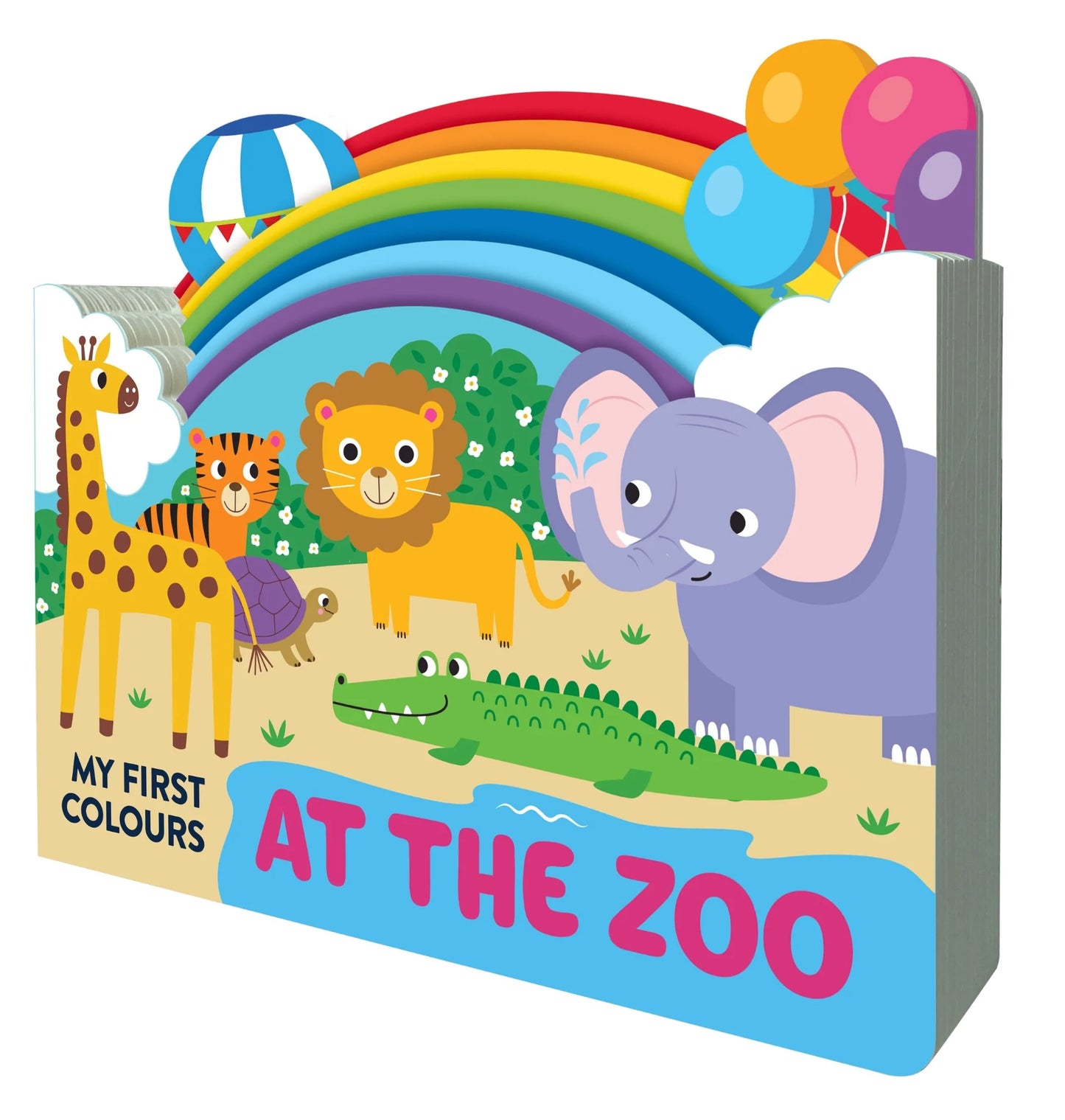 Lake Press - Chunky Scenes Board Book - My First Colours - At the Zoo