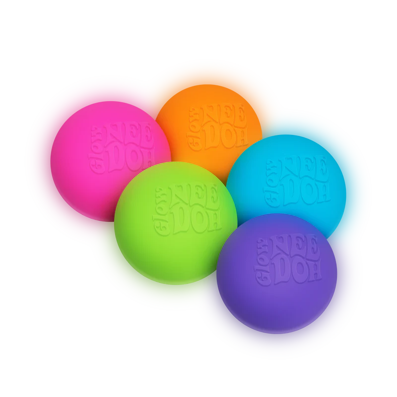 Schylling NeeDoh Glow In The Dark sensory fidget ball