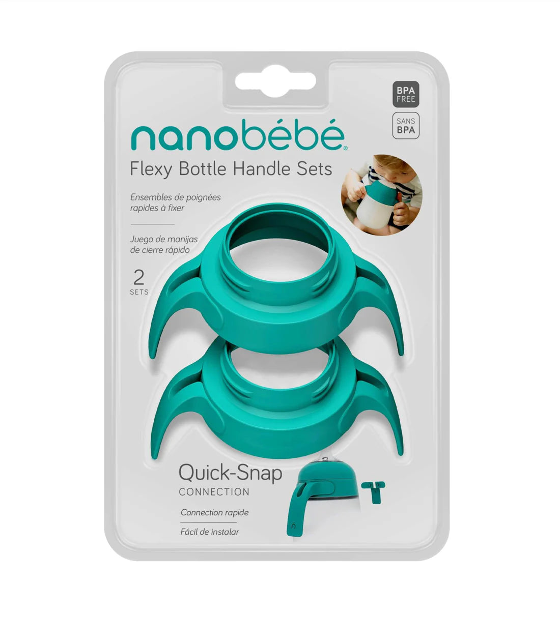 Silicone Bottle Handles - Twin Pack - Nanobebe