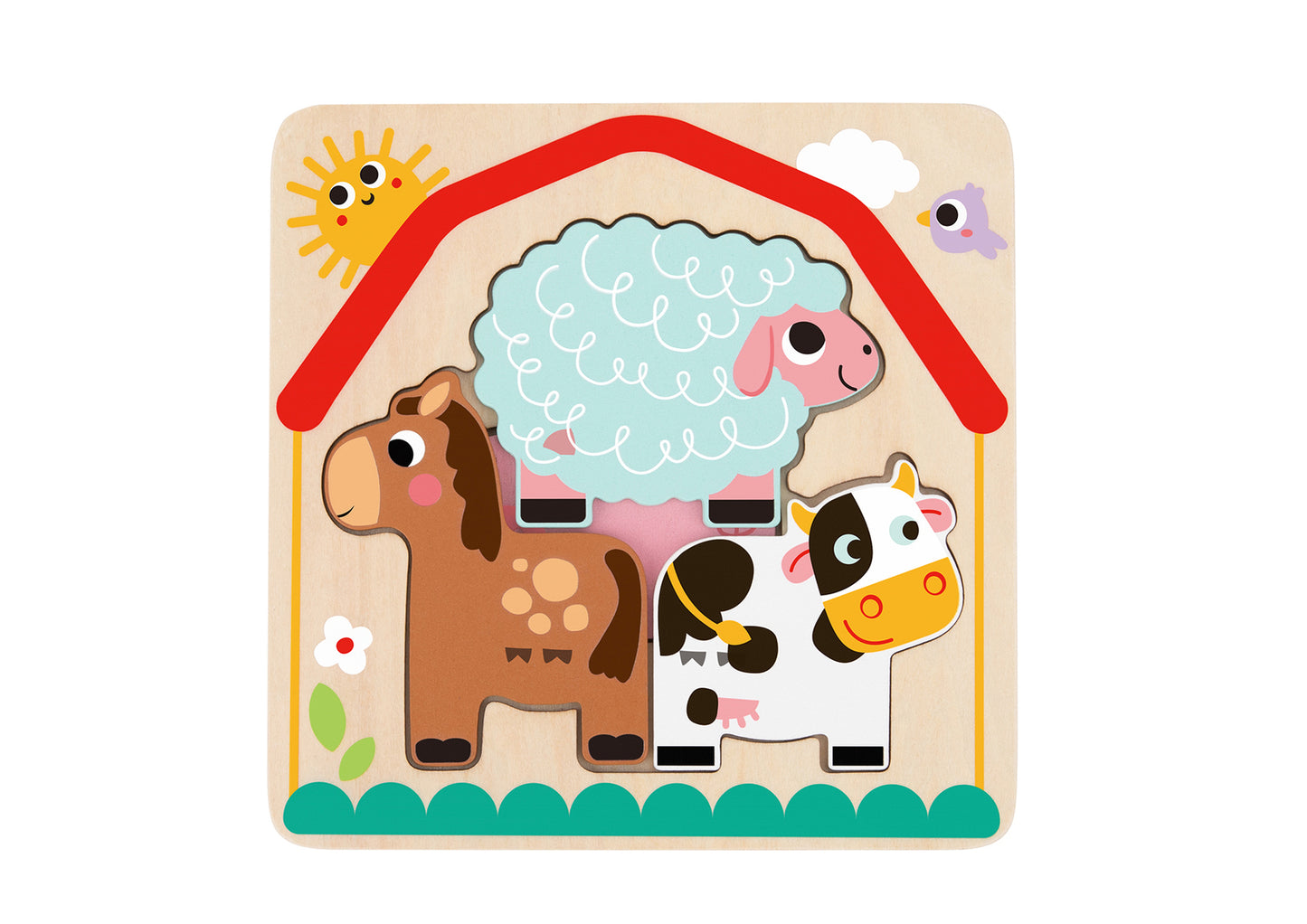 Tooky Toy - Multi Layered Farm Animal Puzzle