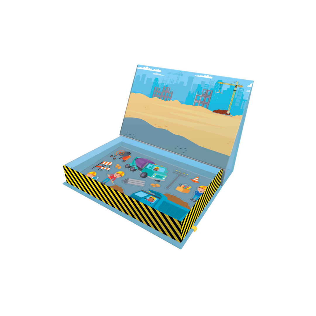 Lake Press - Trucks & Diggers - Book & Magnetic Play Set