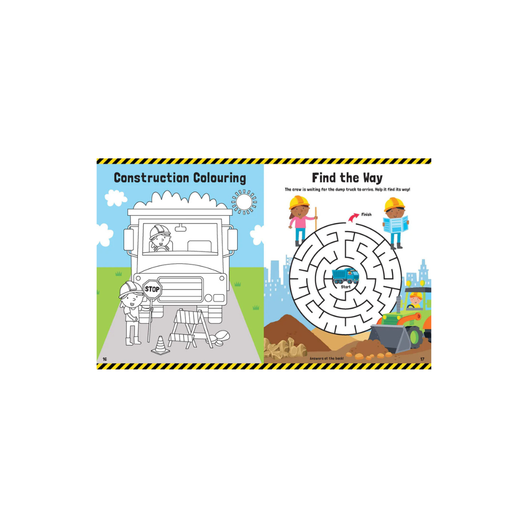 Lake Press - Trucks & Diggers - Book & Magnetic Play Set