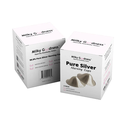 Milky Goodness - Pure Silver Nursing Cups