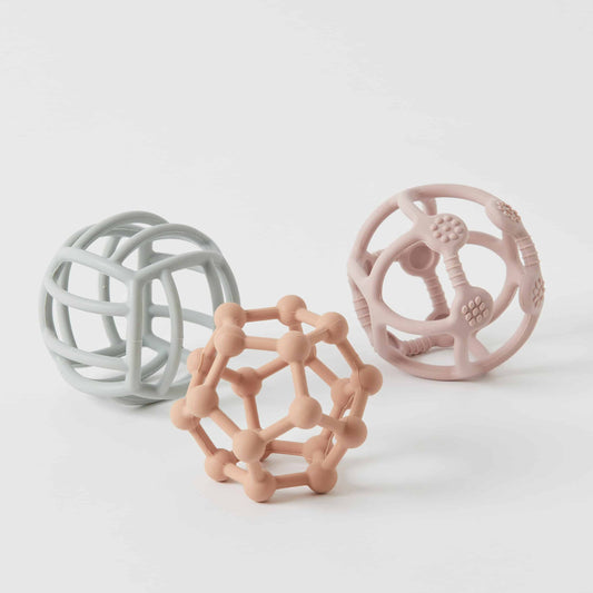 Selby Silicone Teething Balls 3 Assorted