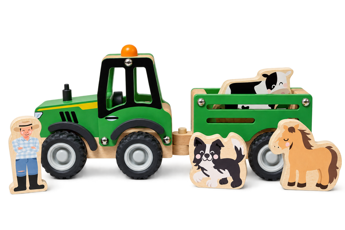 Bush Buddies Farm Tractor with Animals - WT389B