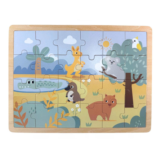Bocchetta Plush Toys - Aussie Animals Wooden Puzzle